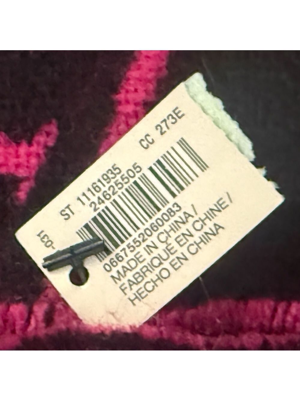 NWT NEW Vintage Victoria’s Secret Hot Pink Black Double Sided Scarf - Picture 3 of 4
